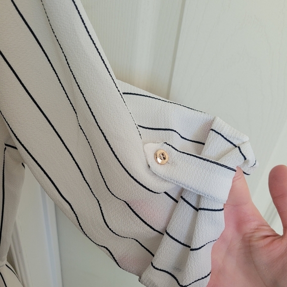 Women's Striped Shirt Dress - Picture 3 of 6